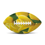 Yellow Tulip Print Rugby Ball