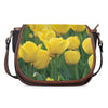Yellow Tulip Print Saddle Bag