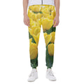 Yellow Tulip Print Joggers