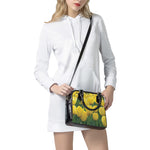 Yellow Tulip Print Shoulder Handbag