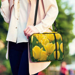 Yellow Tulip Print Shoulder Strap Bible Bag