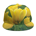 Yellow Tulip Print Snapback Cap