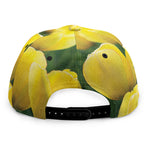 Yellow Tulip Print Snapback Cap