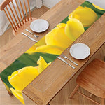 Yellow Tulip Print Table Runner