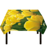 Yellow Tulip Print Tablecloth