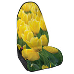 Yellow Tulip Print Waterproof Car Seat Cover