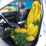 Yellow Tulip Print Waterproof Car Seat Cover