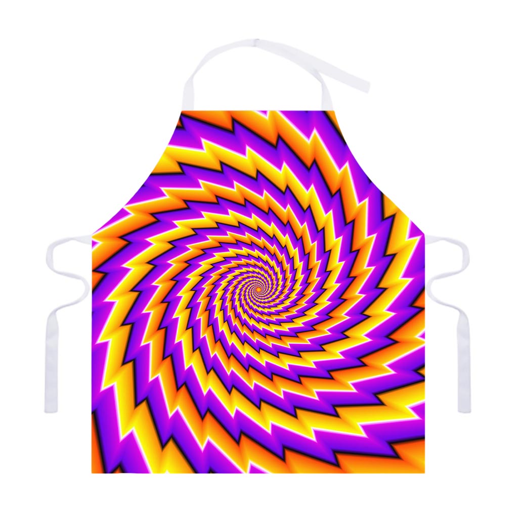 Yellow Twisted Moving Optical Illusion Adjustable Apron