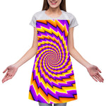 Yellow Twisted Moving Optical Illusion Adjustable Apron