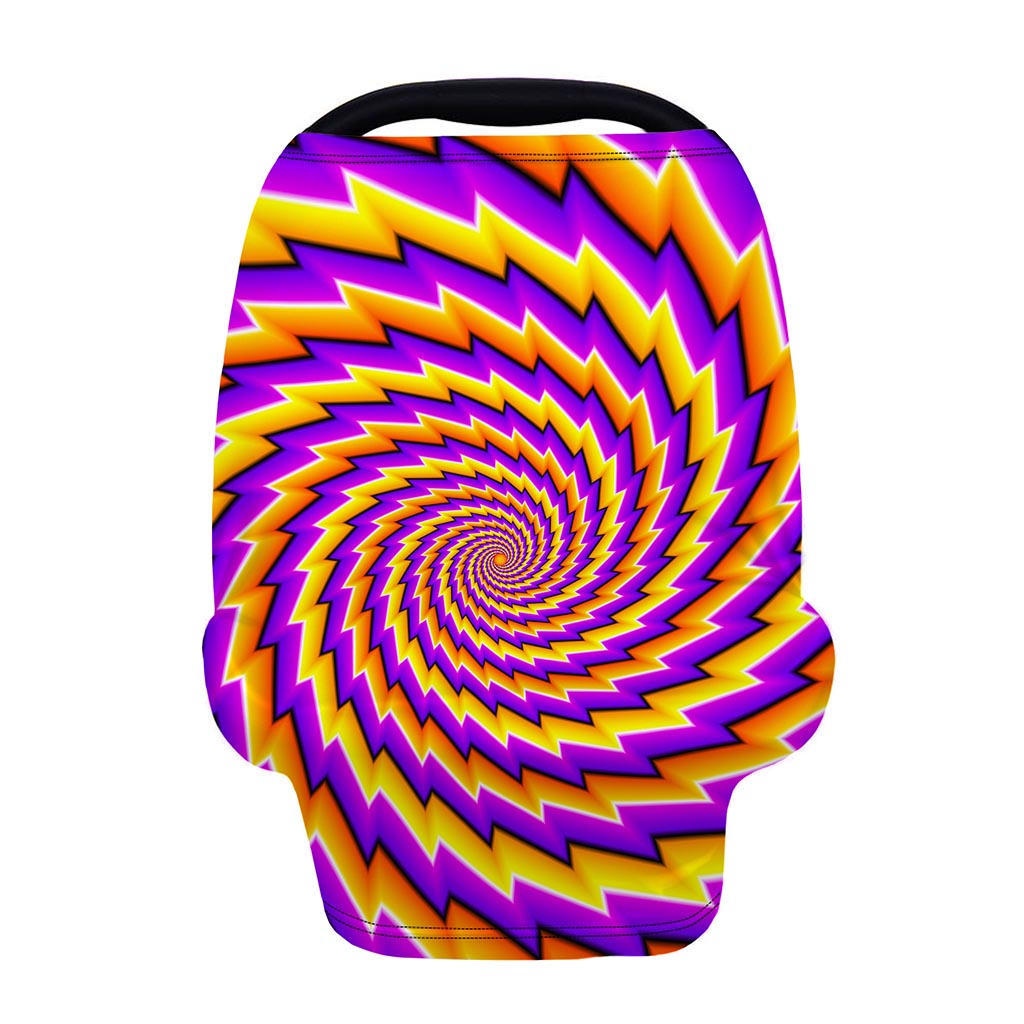Yellow Twisted Moving Optical Illusion Baby Seat Cover