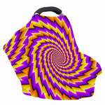 Yellow Twisted Moving Optical Illusion Baby Seat Cover