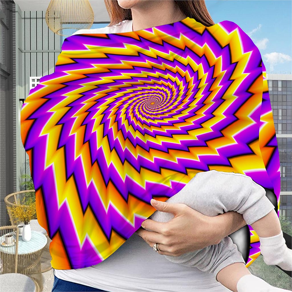Yellow Twisted Moving Optical Illusion Baby Seat Cover