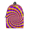 Yellow Twisted Moving Optical Illusion School Backpack