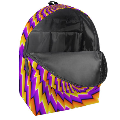 Yellow Twisted Moving Optical Illusion Backpack