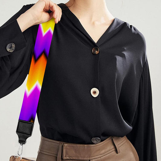 Yellow Twisted Moving Optical Illusion Bag Strap