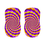 Yellow Twisted Moving Optical Illusion Bar Stool Covers