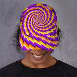 Yellow Twisted Moving Optical Illusion Baseball Cap