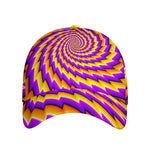 Yellow Twisted Moving Optical Illusion Baseball Cap