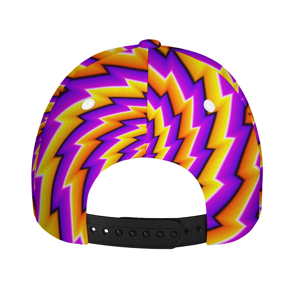 Yellow Twisted Moving Optical Illusion Baseball Cap