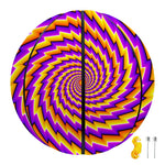 Yellow Twisted Moving Optical Illusion Basketball
