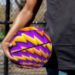 Yellow Twisted Moving Optical Illusion Basketball