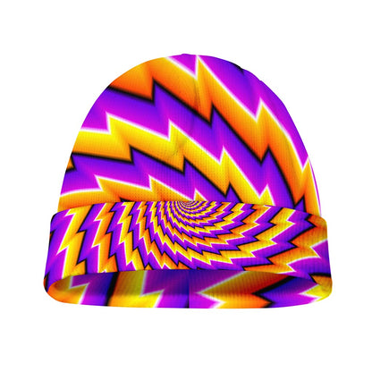 Yellow Twisted Moving Optical Illusion Beanie