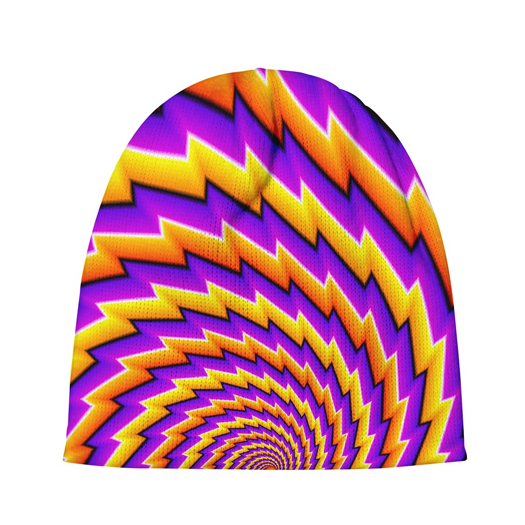Yellow Twisted Moving Optical Illusion Beanie