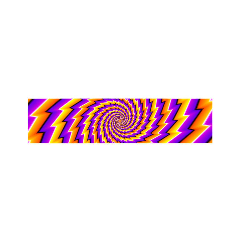 Yellow Twisted Moving Optical Illusion Bed Runner