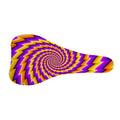 Yellow Twisted Moving Optical Illusion Bicycle Seat Cover