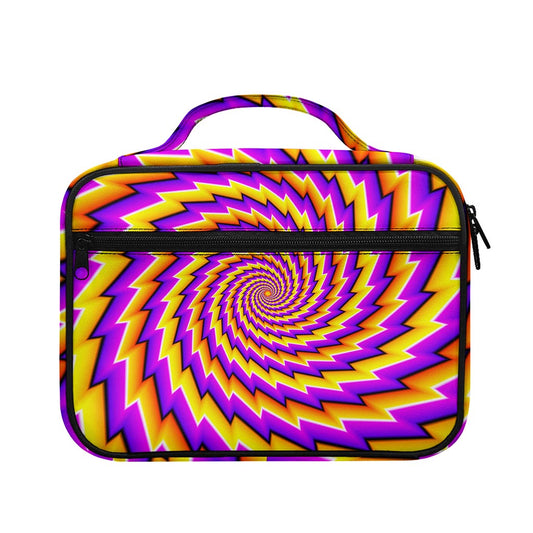 Yellow Twisted Moving Optical Illusion Briefcase Bible Bag