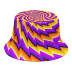Yellow Twisted Moving Optical Illusion Bucket Hat