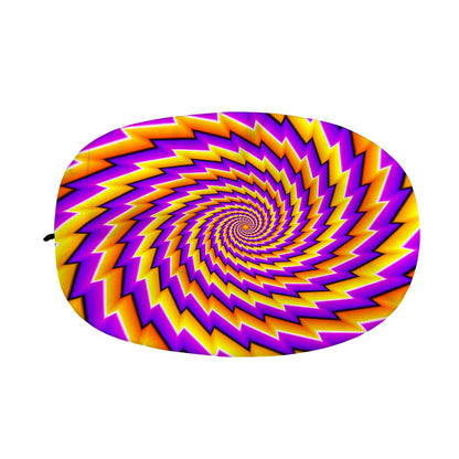 Yellow Twisted Moving Optical Illusion Car Side Mirror Covers