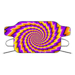 Yellow Twisted Moving Optical Illusion Car Windshield Snow Cover