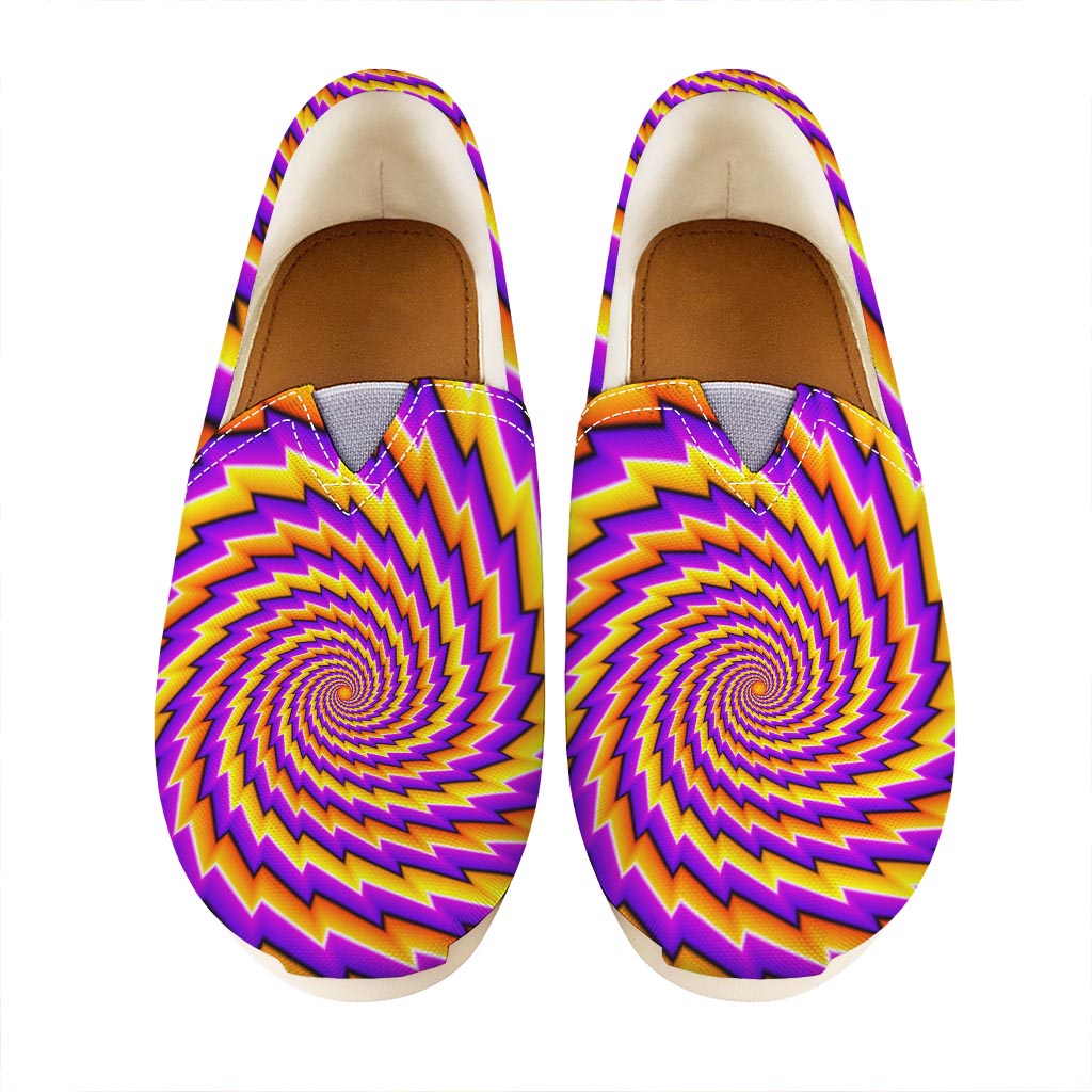 Yellow Twisted Moving Optical Illusion Casual Shoes