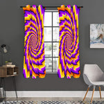 Yellow Twisted Moving Optical Illusion Curtain