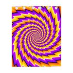Yellow Twisted Moving Optical Illusion Curtain