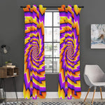 Yellow Twisted Moving Optical Illusion Curtain