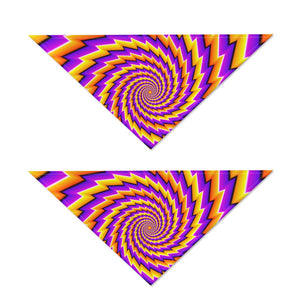 Yellow Twisted Moving Optical Illusion Dog Bandana