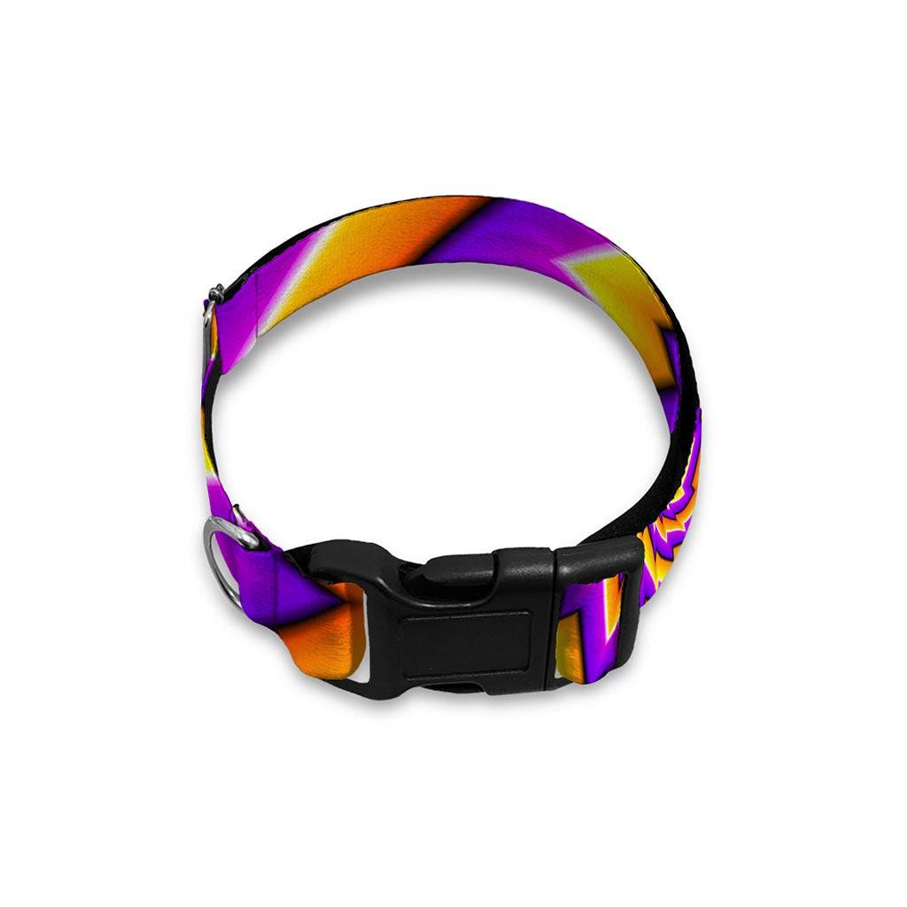 Yellow Twisted Moving Optical Illusion Dog Collar