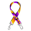 Yellow Twisted Moving Optical Illusion Dog Seat Belt