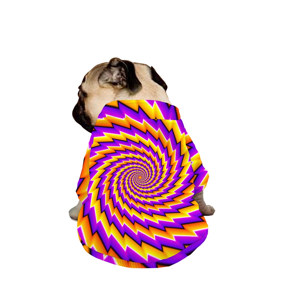 Yellow Twisted Moving Optical Illusion Dog Zip Up Jacket