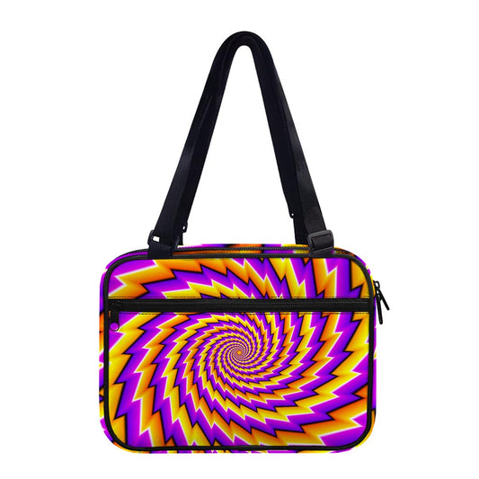 Yellow Twisted Moving Optical Illusion Double Strap Bible Bag