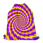 Yellow Twisted Moving Optical Illusion Drawstring Bag