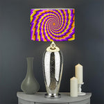 Yellow Twisted Moving Optical Illusion Drum Lamp Shade