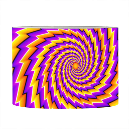 Yellow Twisted Moving Optical Illusion Drum Lamp Shade