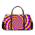 Yellow Twisted Moving Optical Illusion Duffel Bag