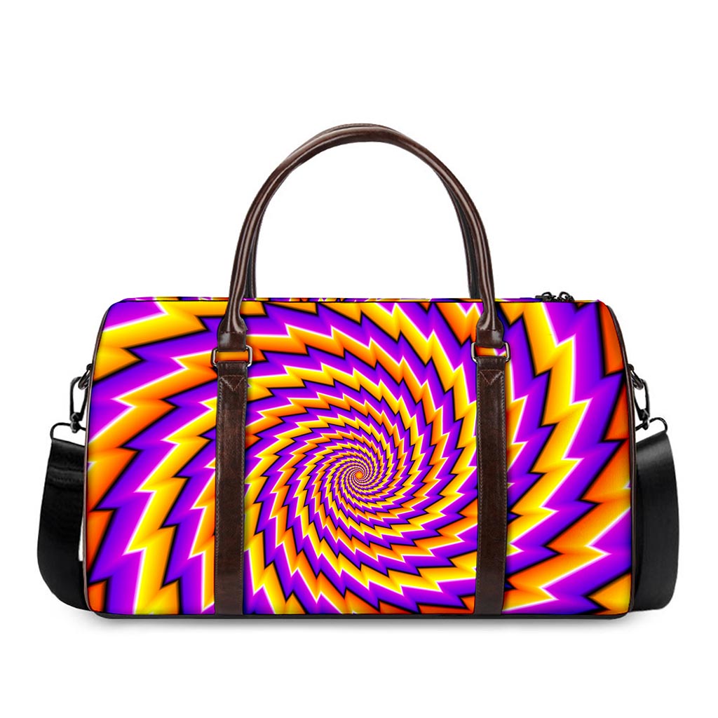 Yellow Twisted Moving Optical Illusion Duffle Bag