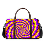 Yellow Twisted Moving Optical Illusion Duffle Bag