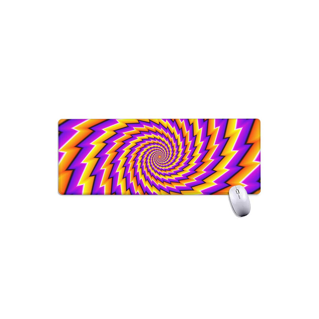 Yellow Twisted Moving Optical Illusion Extended Mouse Pad