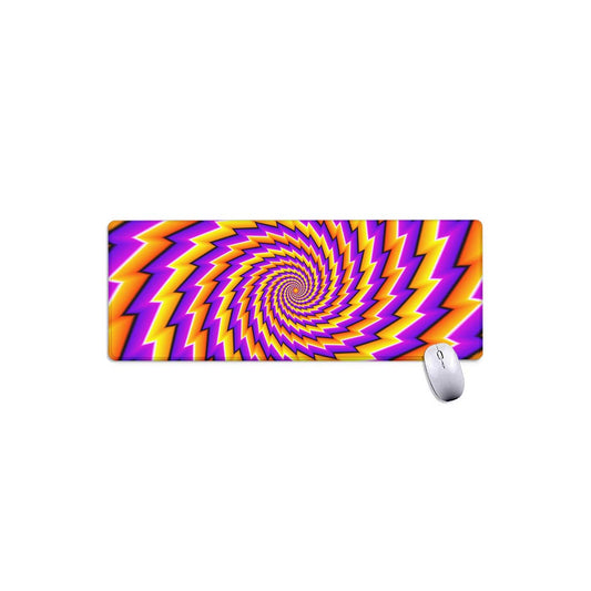 Yellow Twisted Moving Optical Illusion Extended Mouse Pad